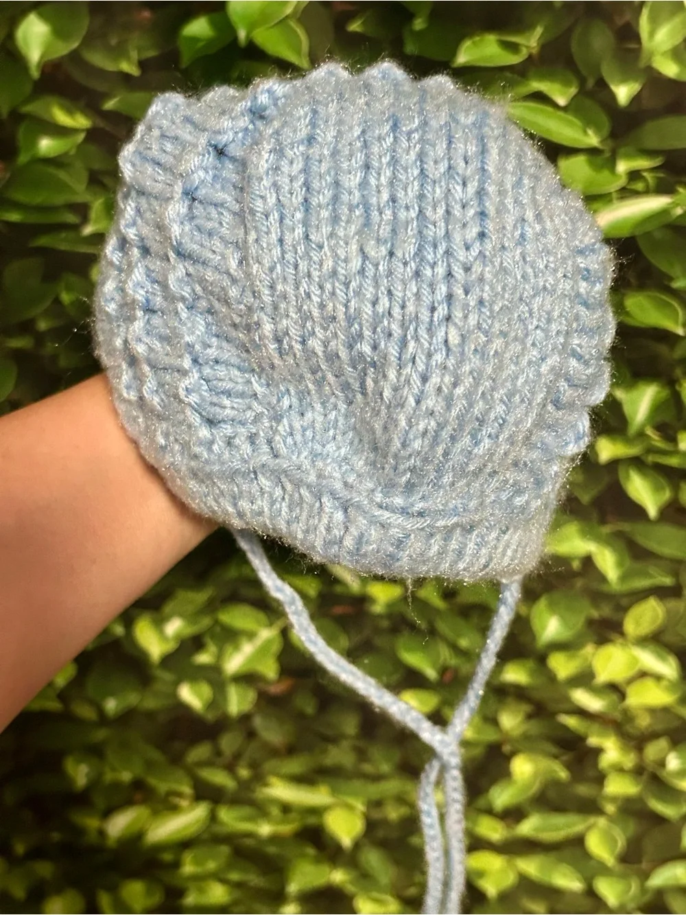 Hand Crocheted Blue Baby Sweater Set Cardigan With 2 Bonnets